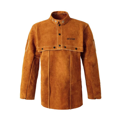 Cowhide Welding Protective Clothing - Flame-Resistant Detachable Back Cutout Coat