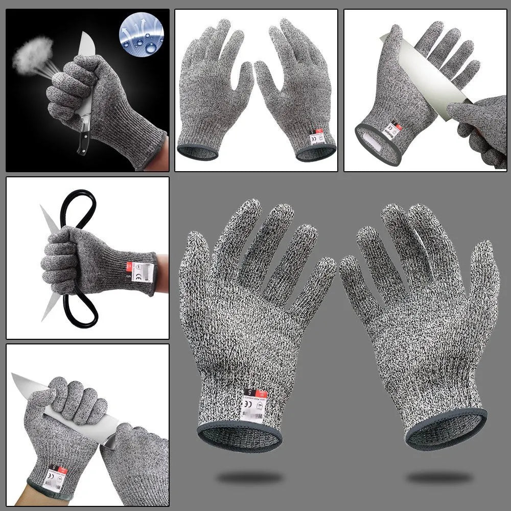 HPPE Level 5 Safety Anti-Cut Gloves - Multi-Purpose, High-Strength, and Anti-Scratch