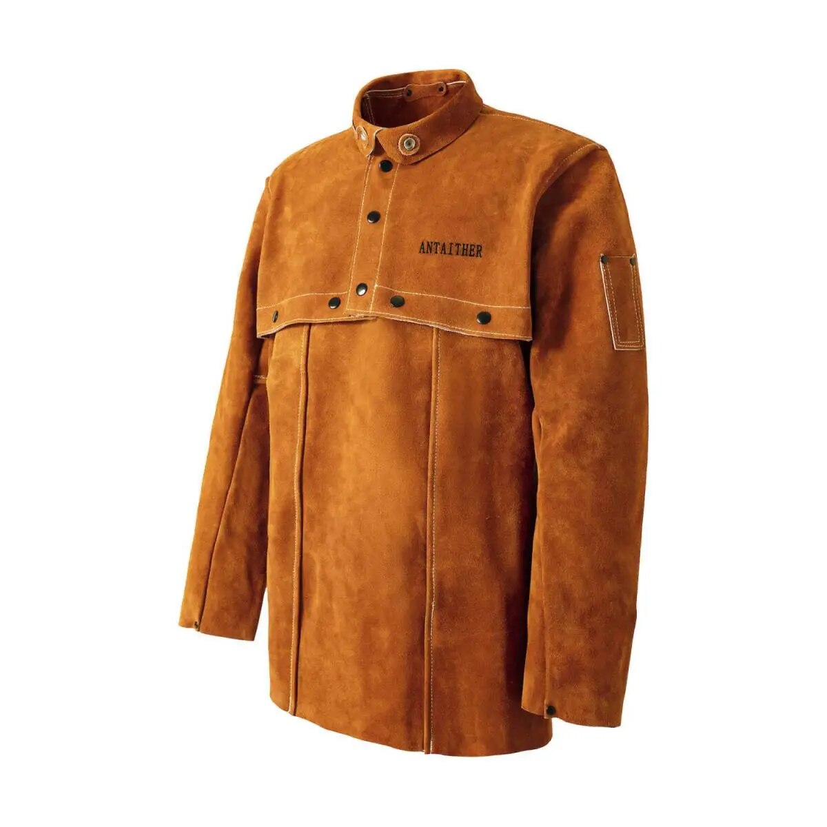 Cowhide Welding Protective Clothing - Flame-Resistant Detachable Back Cutout Coat